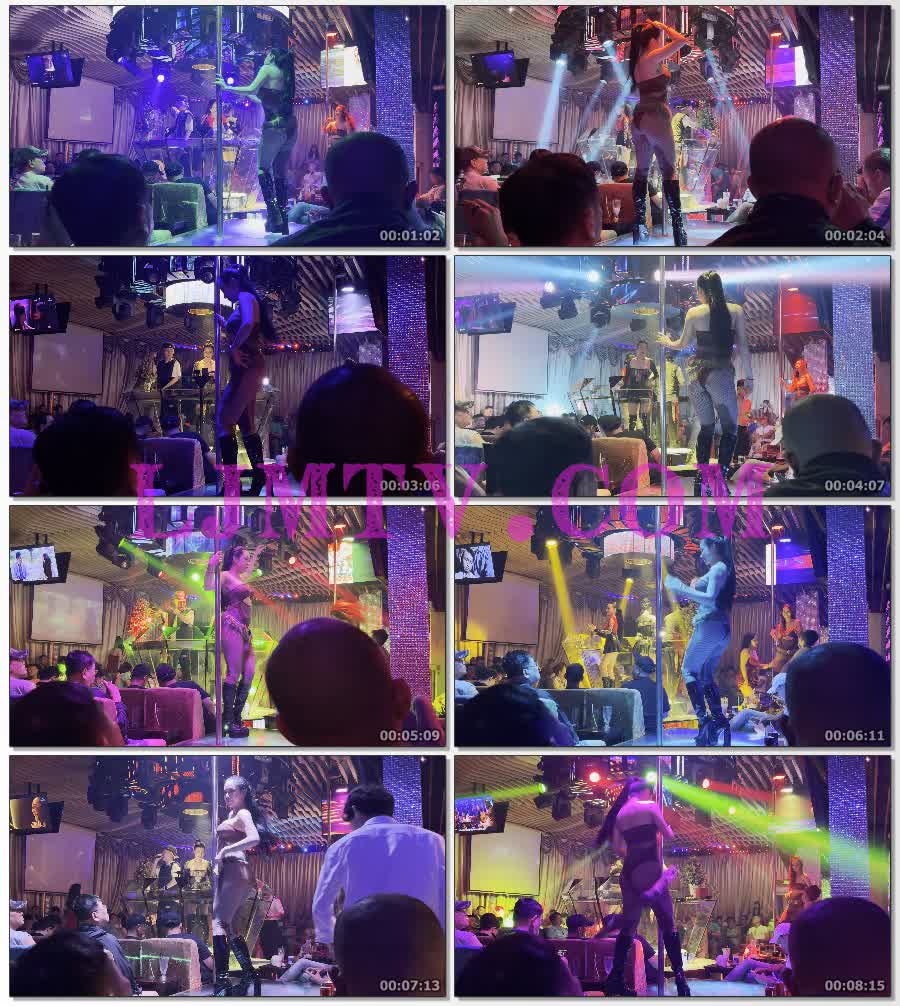 马尾辫风情女人针织连体全身网袜黑皮靴火辣跳动-4K视频