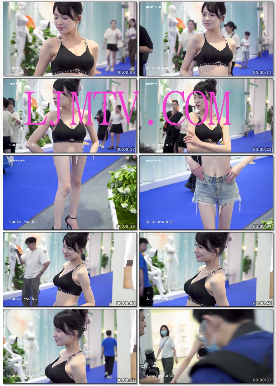 2024深圳内衣展维珍4美女模特内衣秀Show下着モデル