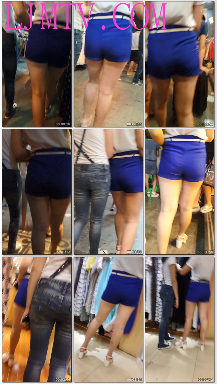 麋小鹿大师2013-2014街拍视频合集1-超短包臀热裤OL