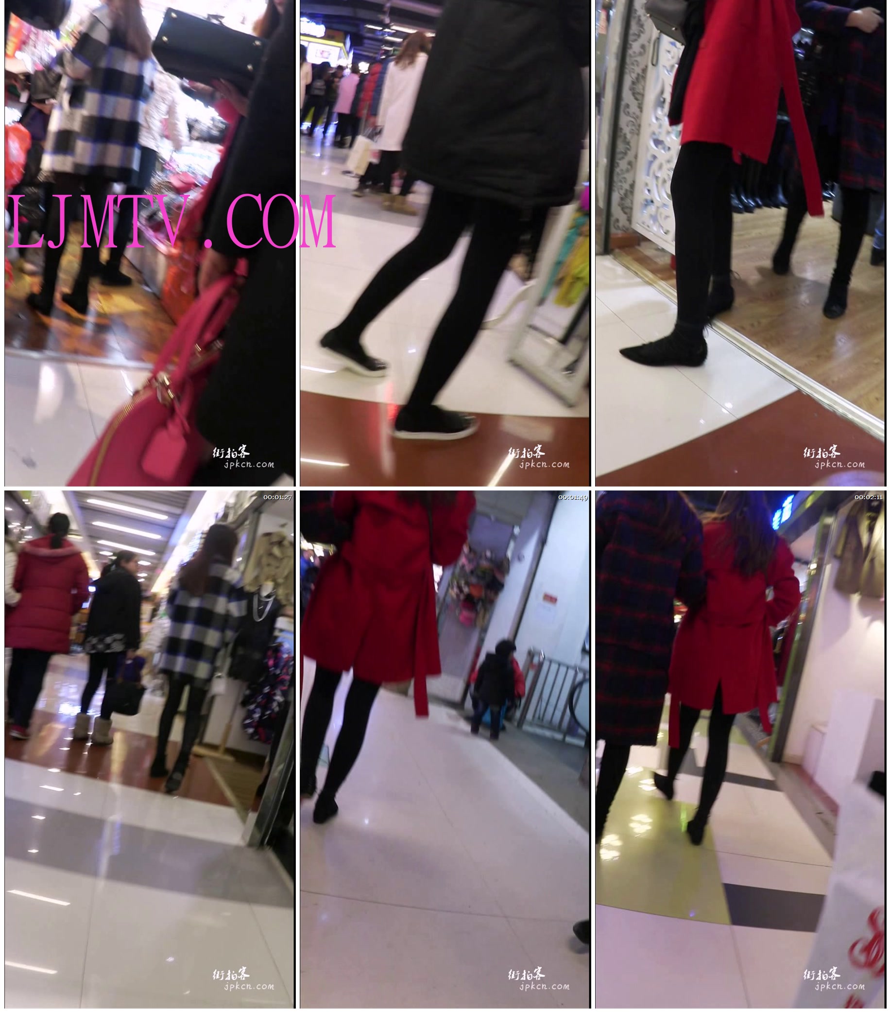 街拍客精选紧身裤热裤全集视频1001-1100-服装城逛街的美女们.