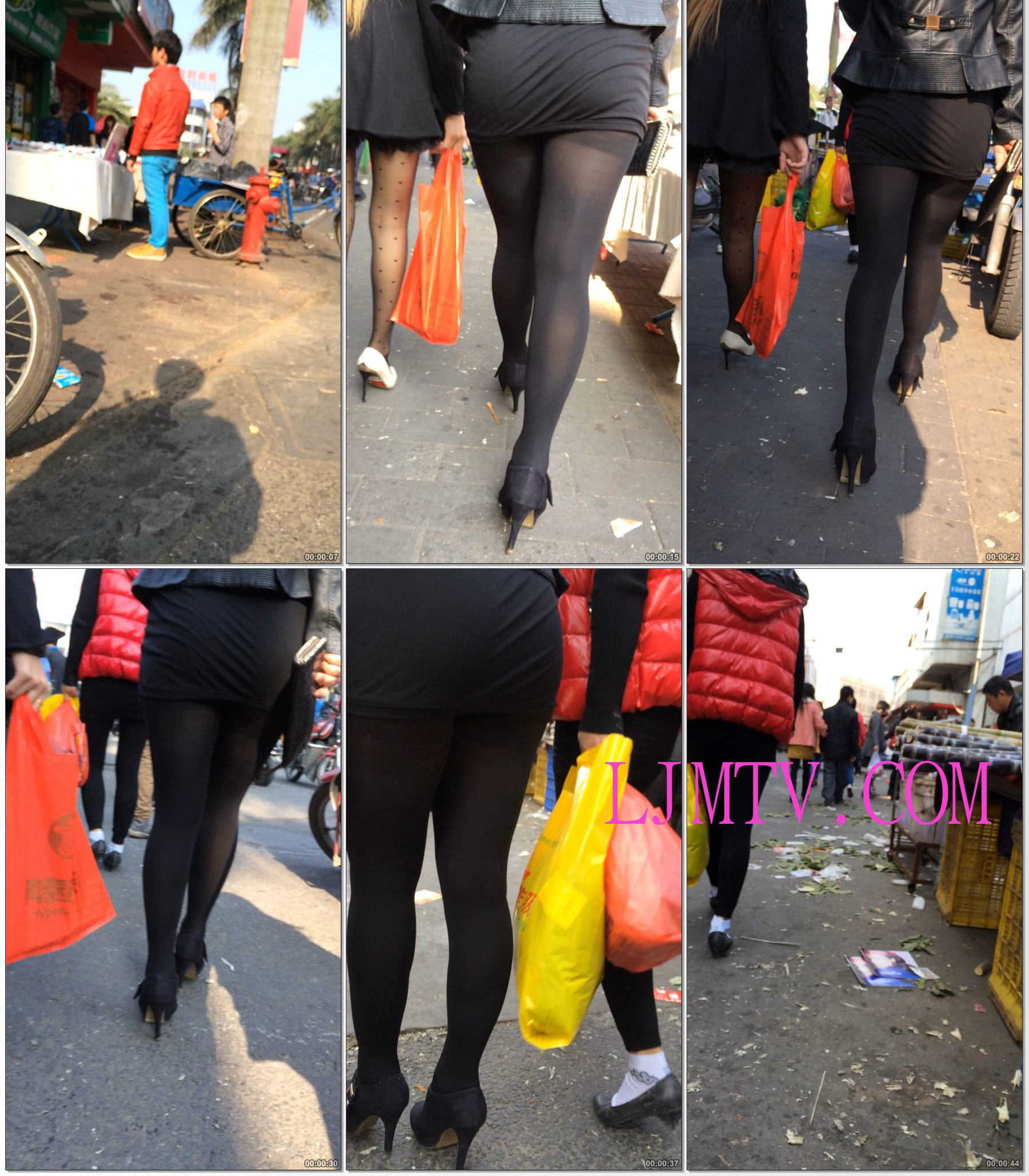 小龙大师精品街拍系列合集-黑丝超短裙诱惑