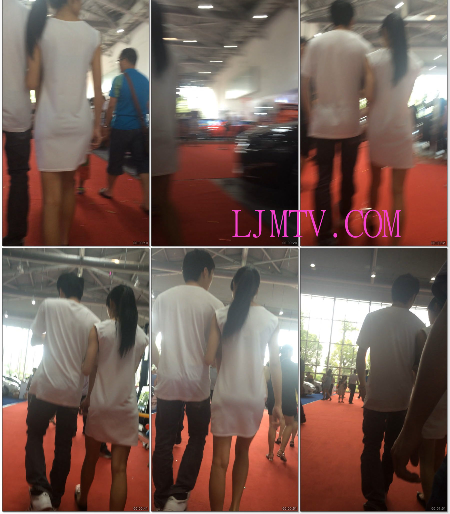 小龙大师精品街拍系列合集-贴身白裙少妇-02