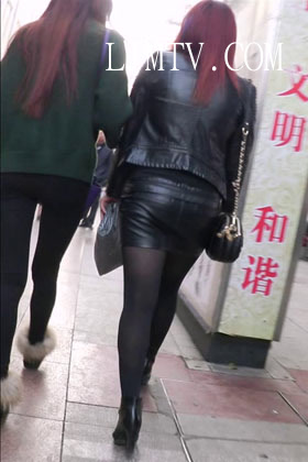街拍客精选紧身裤热裤全集视频1001-1100-超极品黑色紧身裤大长腿