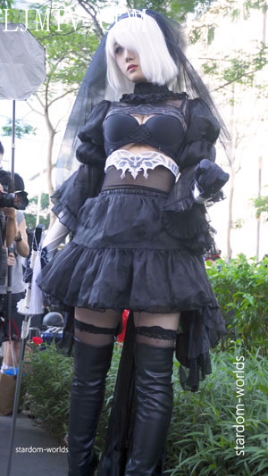 2024广州CICF漫展花嫁黑婚纱尼尔机械纪元NieRAutomataCosplayコスプレニーア