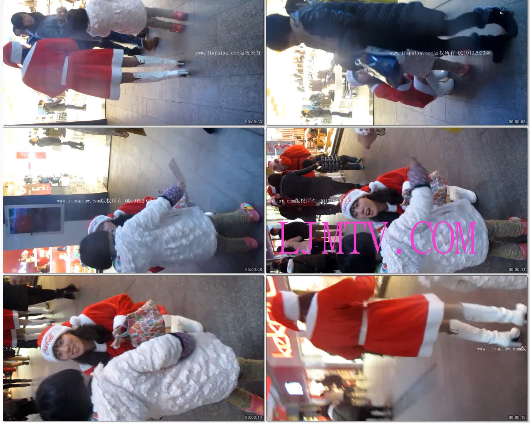 大忽悠买丝袜2013.12.18【成功案例第166弹-圣诞节攻势】商家找美女装扮成圣诞老人免费给路人发礼品这次不是长筒袜而是美女直接脱下连裤袜装上礼品连丝袜一起送1 (7)(New1)
