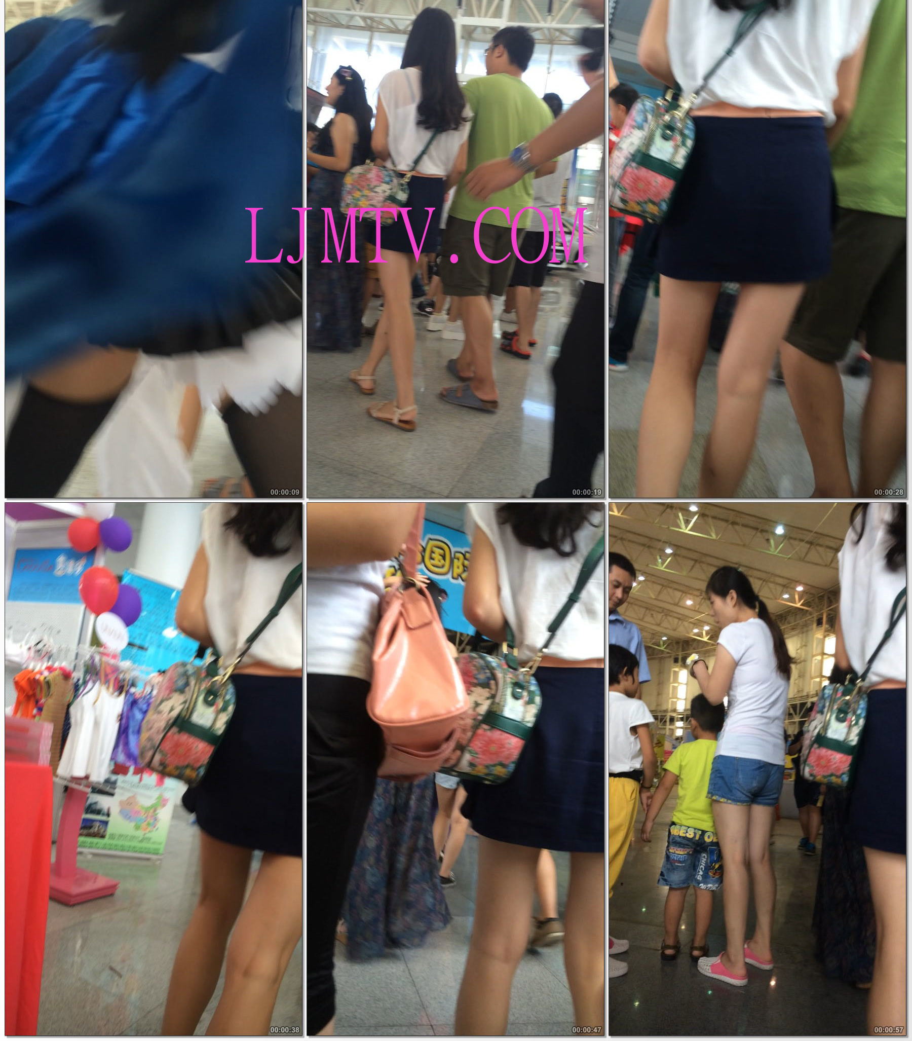 小龙大师精品街拍系列合集-长腿黑色超短裙少妇