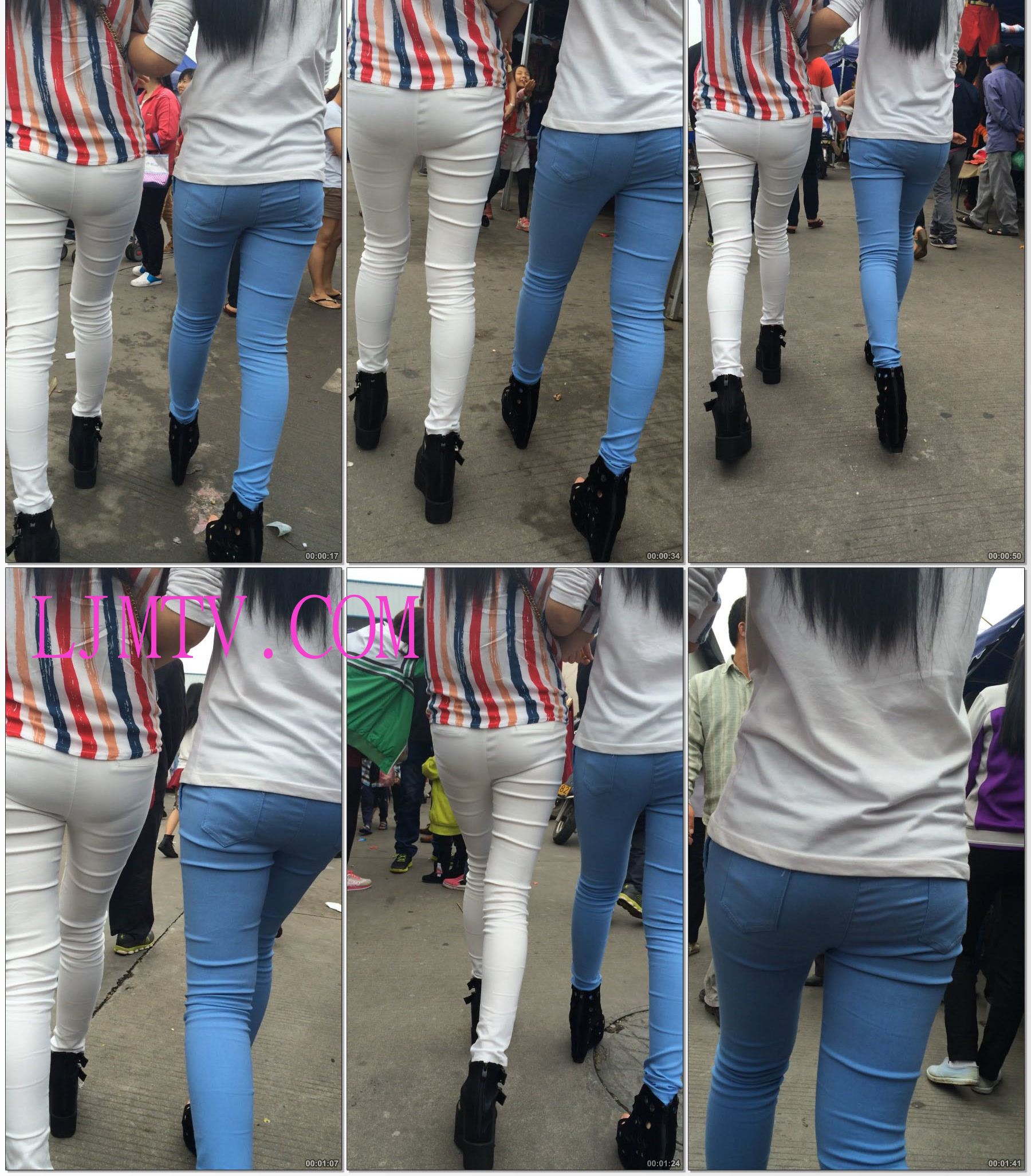 小龙大师精品街拍系列合集-姐妹身材都如此好
