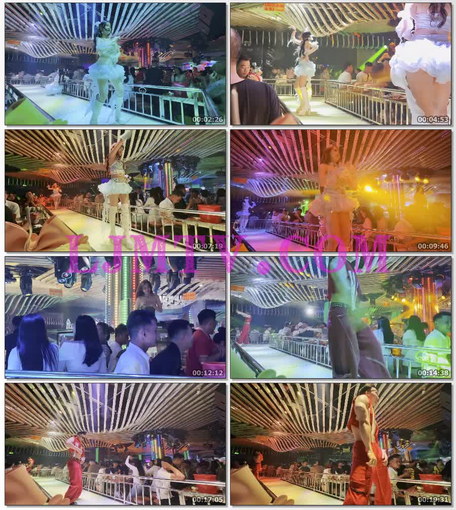 身穿华丽蓬蓬裙过膝白皮靴几位女舞者-2K视频
