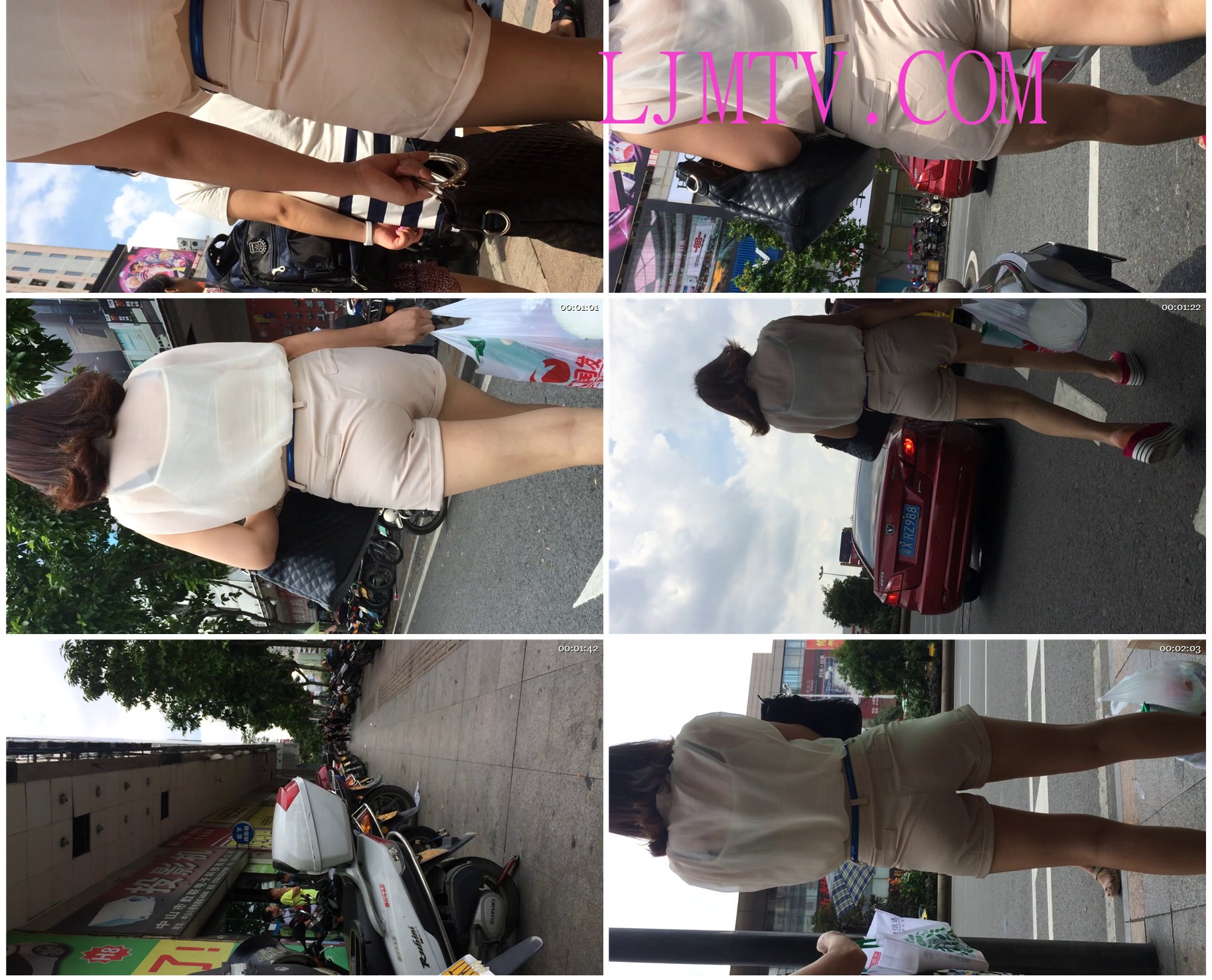 小龙大师精品街拍系列合集-性感热裤少妇上身透明