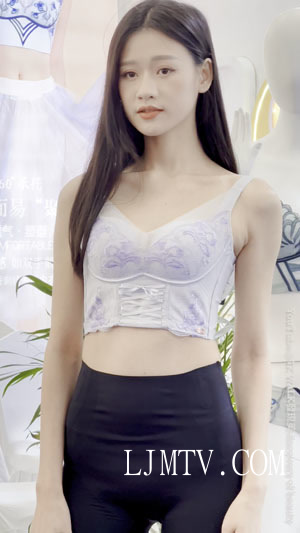 2023深圳SIUF内衣展黑色瑜伽裤薰衣草紫色束身衣清纯小妹-2