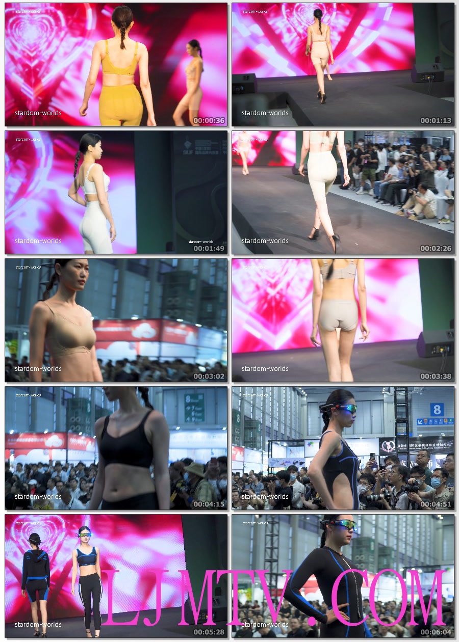 2024深圳内衣展盐步内衣秀欧迪妮专场秀美体塑身内衣秀泳装秀Show下着モデル