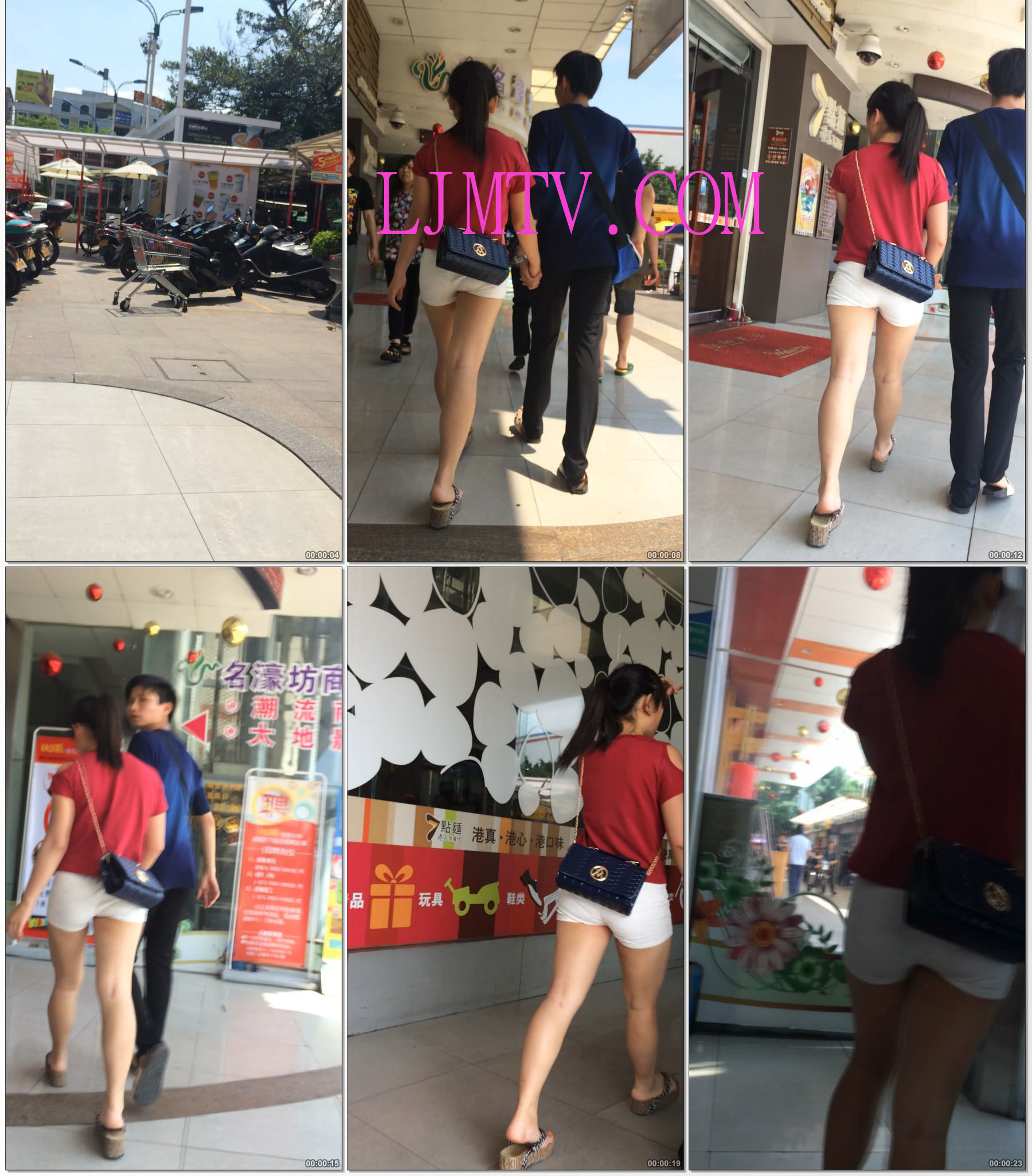 小龙大师精品街拍系列合集-长腿白紧热裤少妇-02