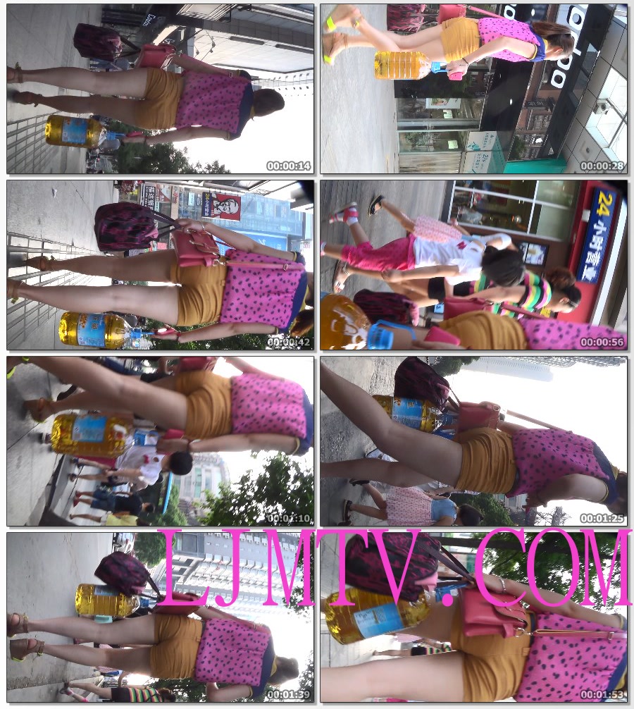 麋小鹿大师2013-2014街拍视频合集2-紧身黄裤长腿美少妇