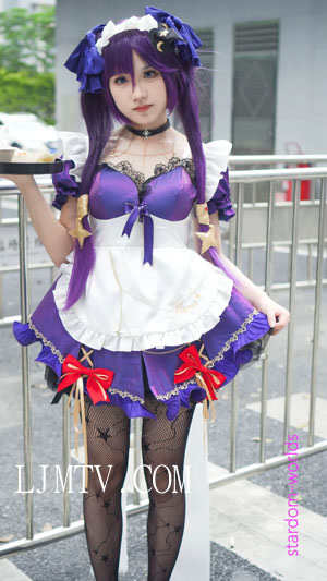 原神莫娜女仆コスプレ广州萤火虫漫展