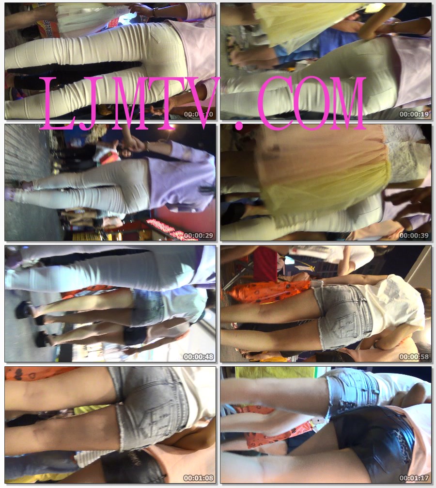 麋小鹿大师2013-2014街拍视频合集3-圆臀白裤与勒沟热裤