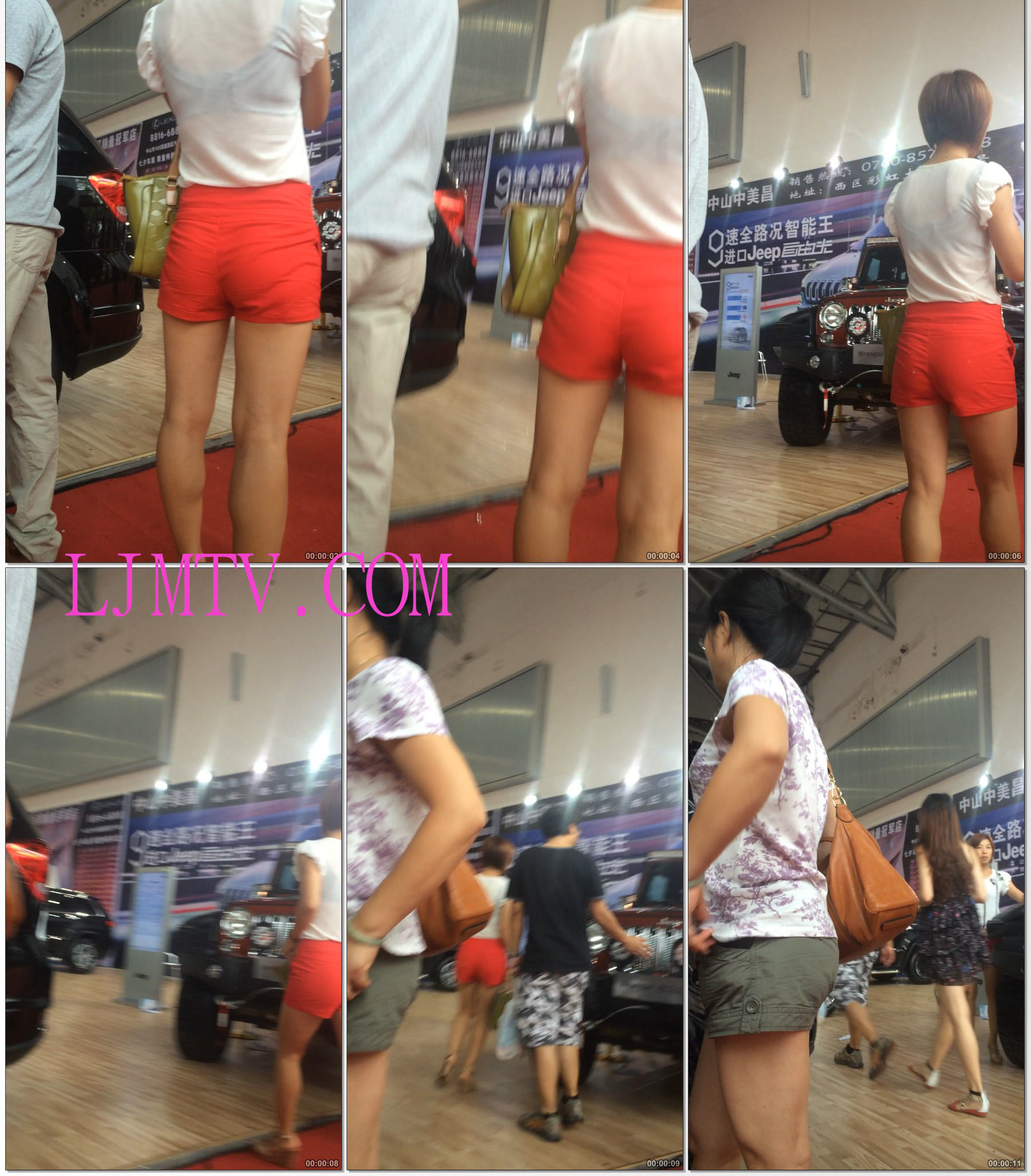 小龙大师精品街拍系列合集-红色热裤小少妇-01