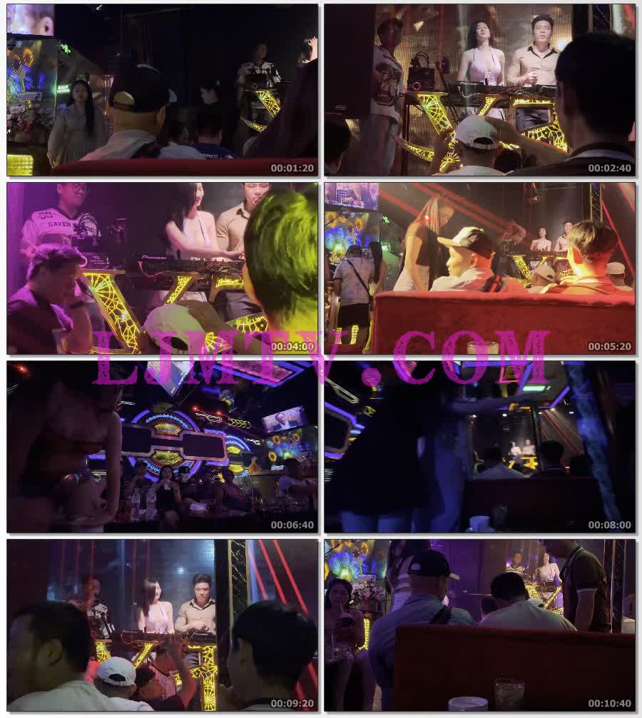 真实酒吧叉号奶罩的红色三角裤白色过膝靴舞娘四处跳舞赚钱-4K视频