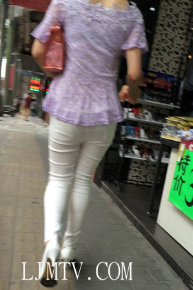 小龙大师精品街拍系列合集-细高跟白紧裤OL-02