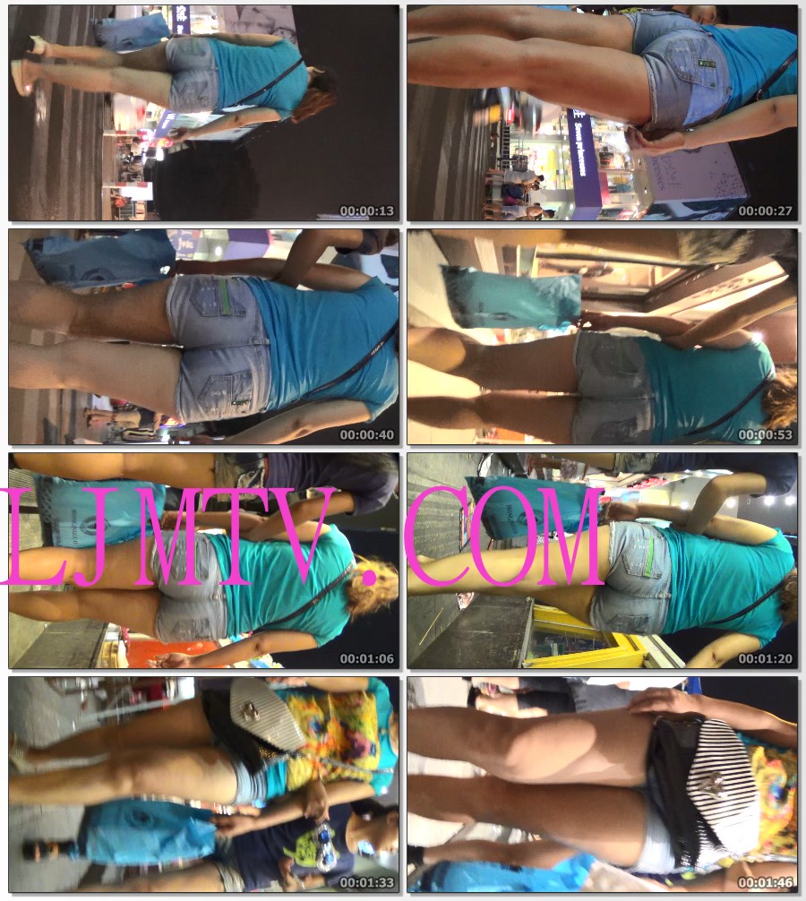 麋小鹿大师2013-2014街拍视频合集2-街拍重口味牛仔热裤少妇视频
