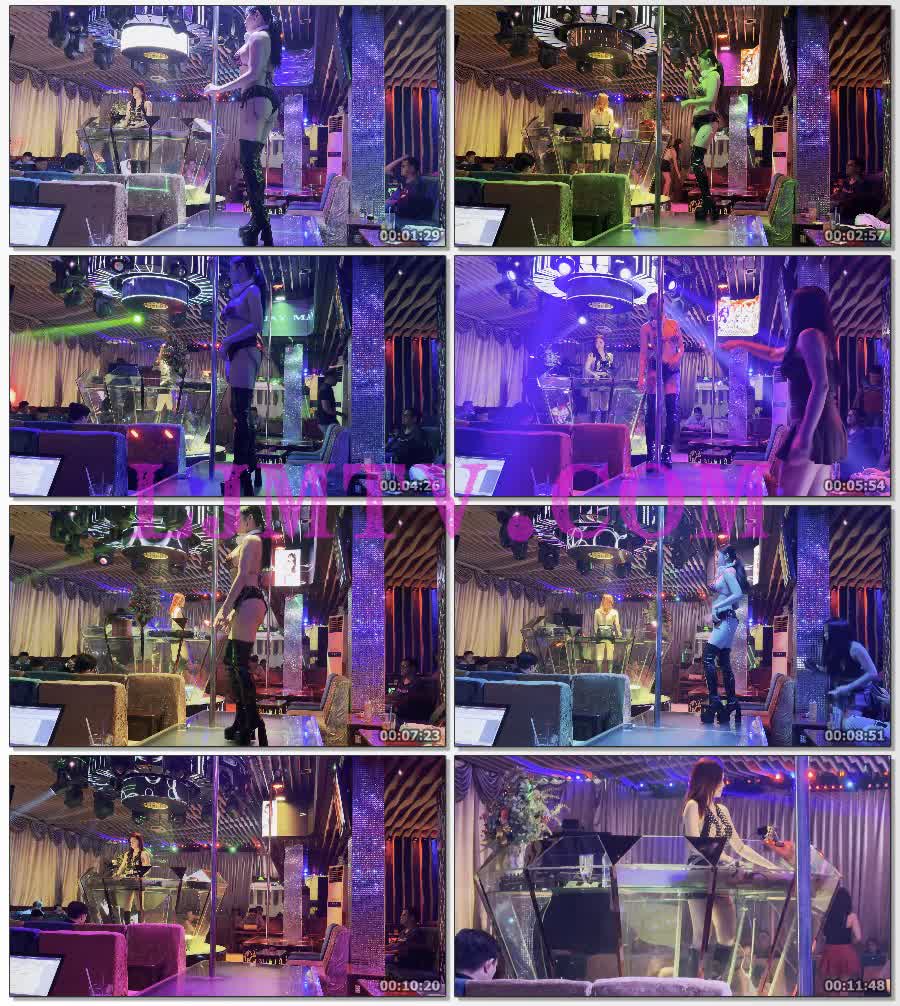 夜店比基尼牛仔三角裤黑皮靴的脱衣舞娘-4K视频
