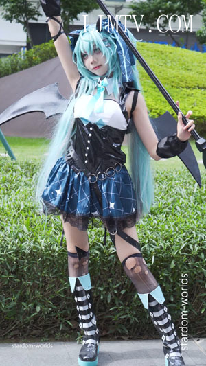 初音ミクラスカル悪魔コスプレCosplay初音未来小浣熊恶魔2024萤火虫漫展