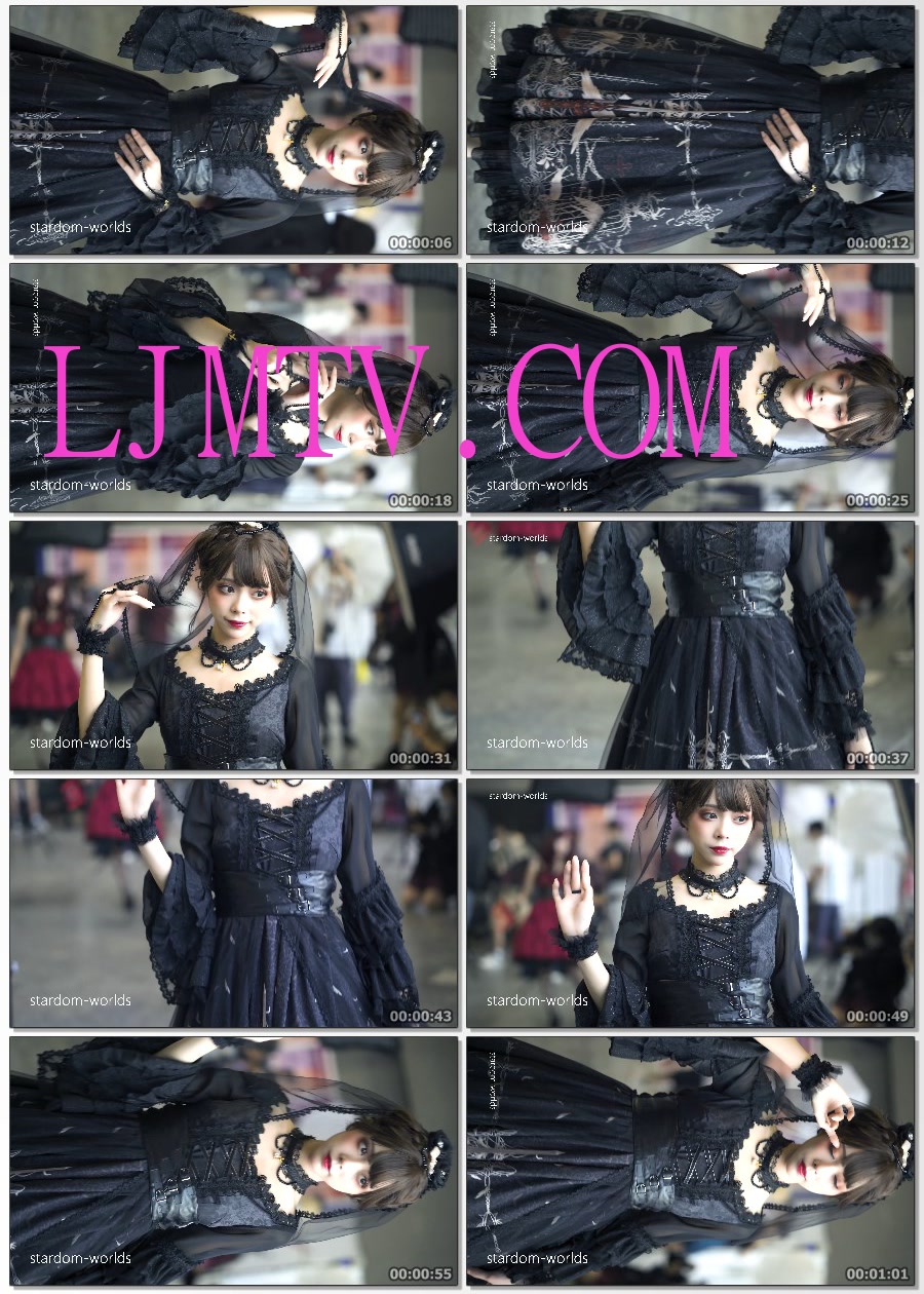 2020么多漫展黑色系洛丽塔美少女cosplayロリータコスプレ