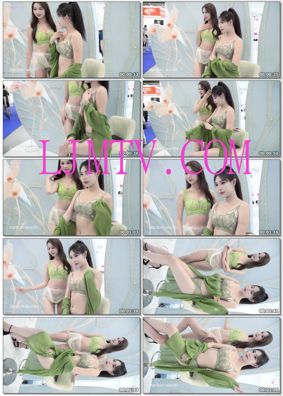 2024深圳内衣展歌彩妮2性感美女模特内衣秀Show下着モデル