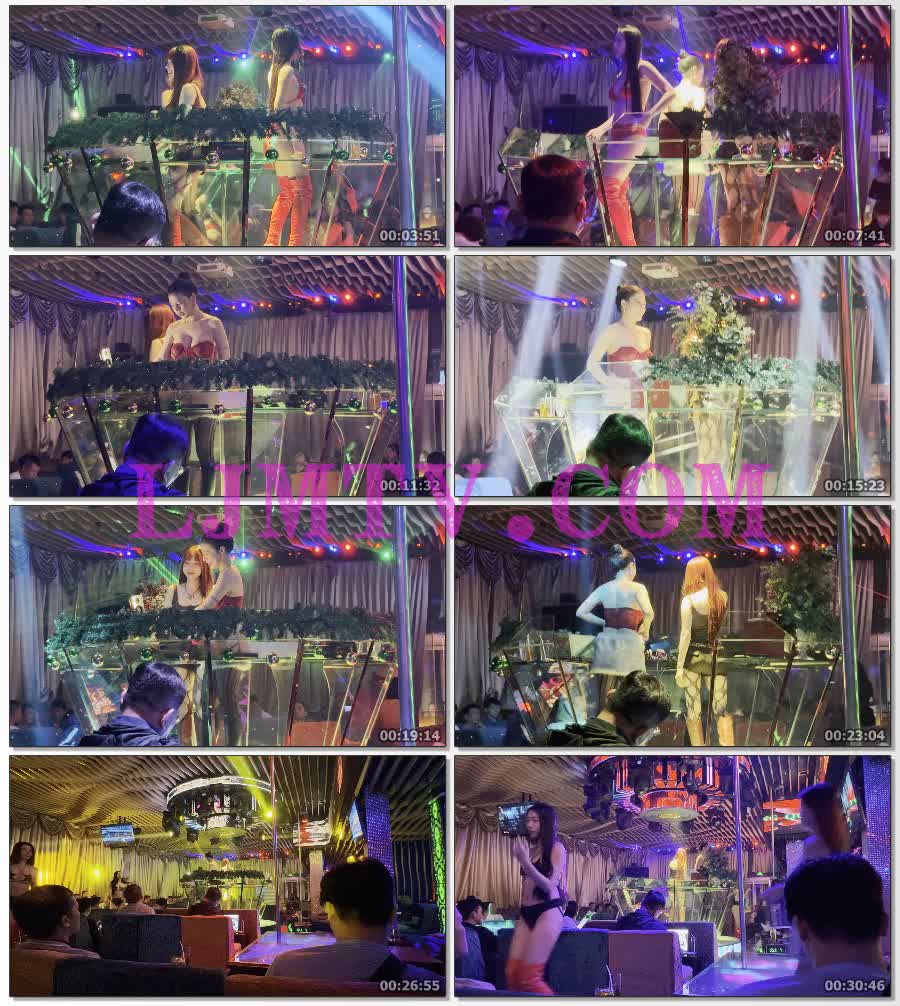 大长腿的红色过膝皮靴比基尼高腰裤黑发热舞女人-4K视频