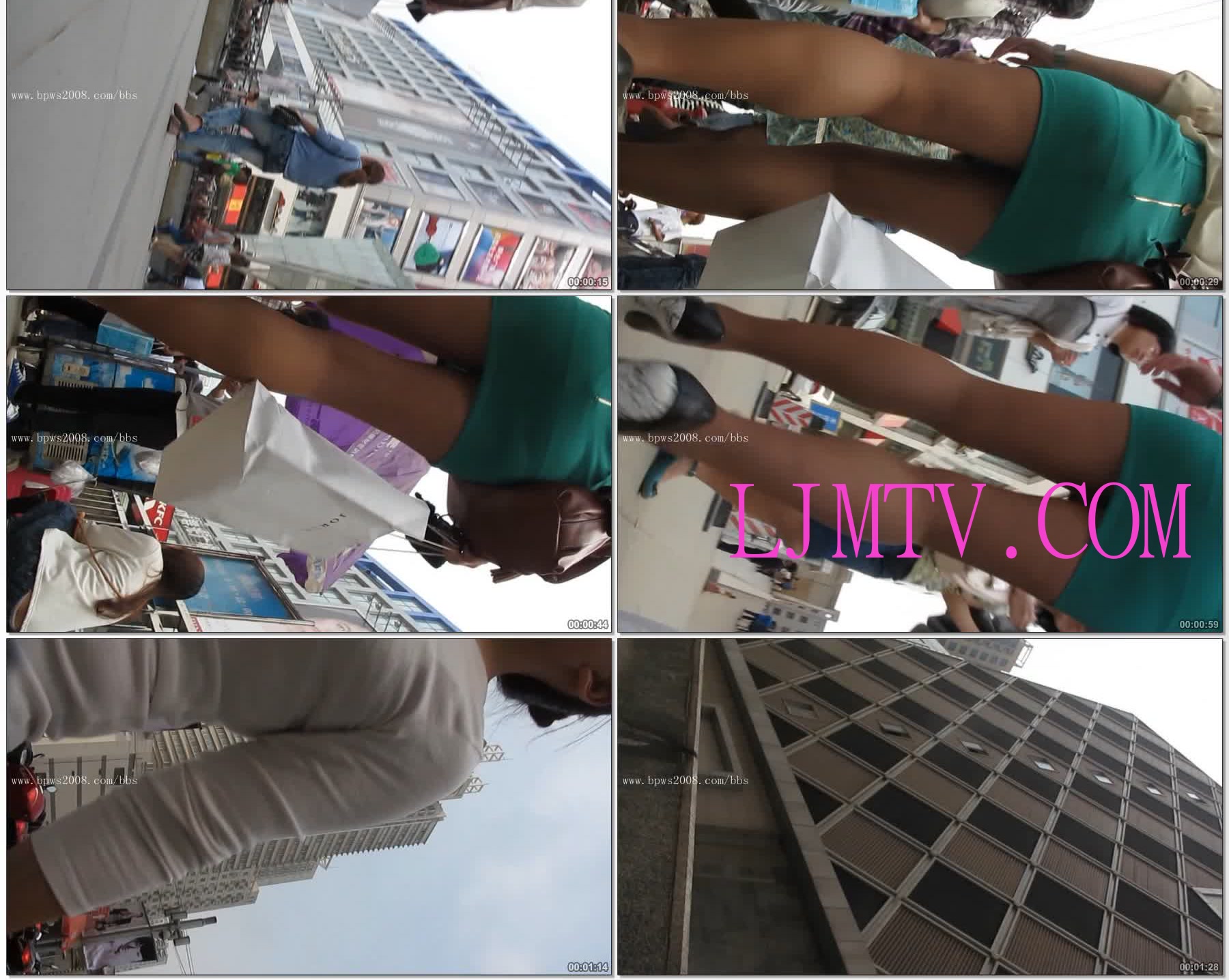 大忽悠街拍8.28【街拍】包臀绿裙咖啡丝骚货高跟很有特点扒了丝袜才爽