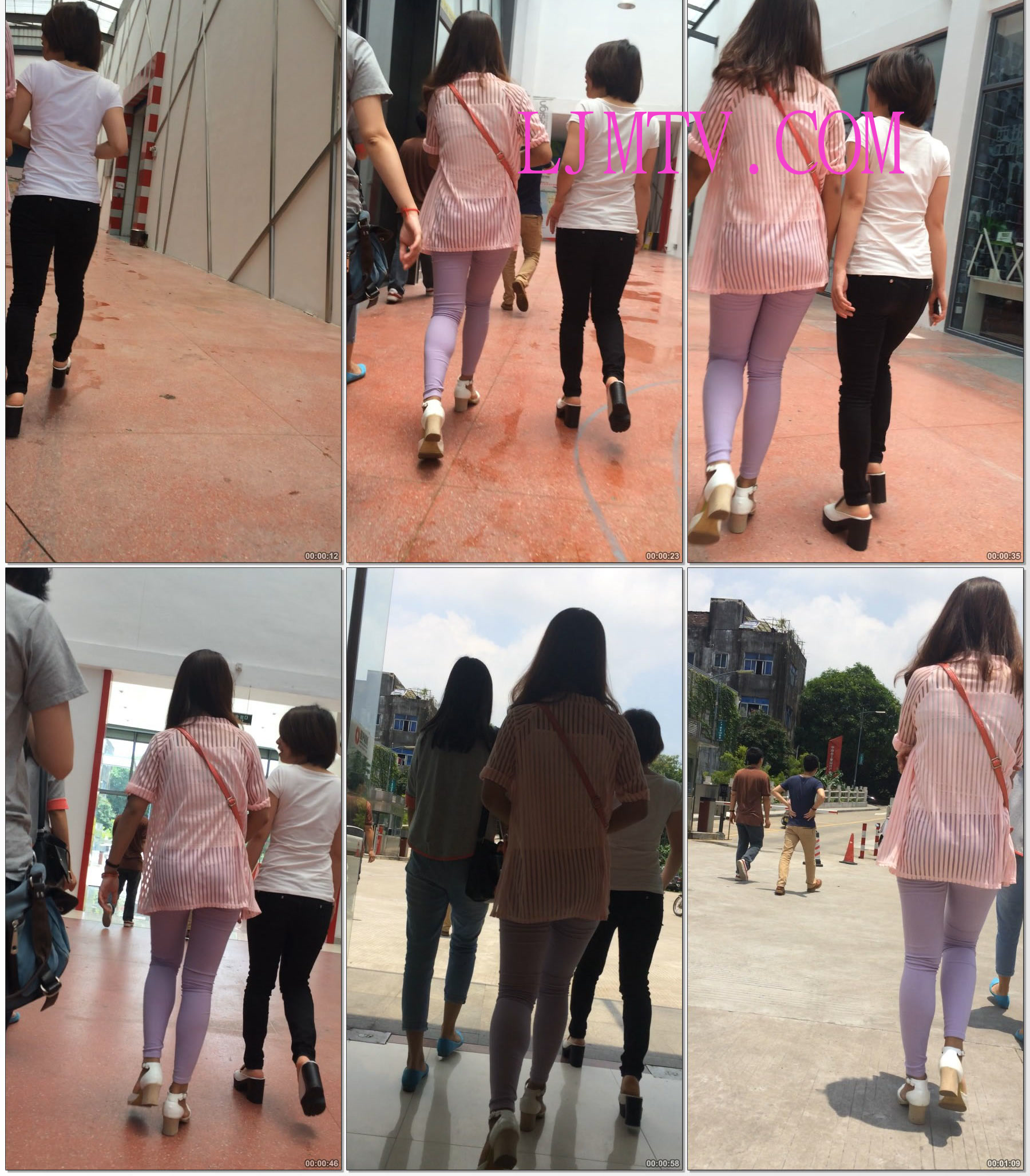 小龙大师精品街拍系列合集-性感高跟打底裤小妹