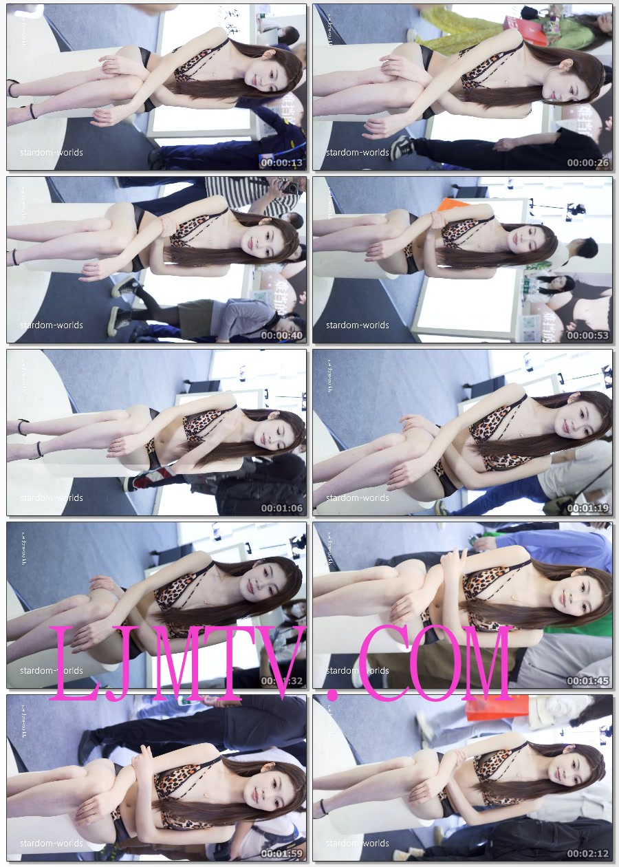 2025深圳内衣展笑妹美女模特豹纹内衣秀ModelShow下着モデル