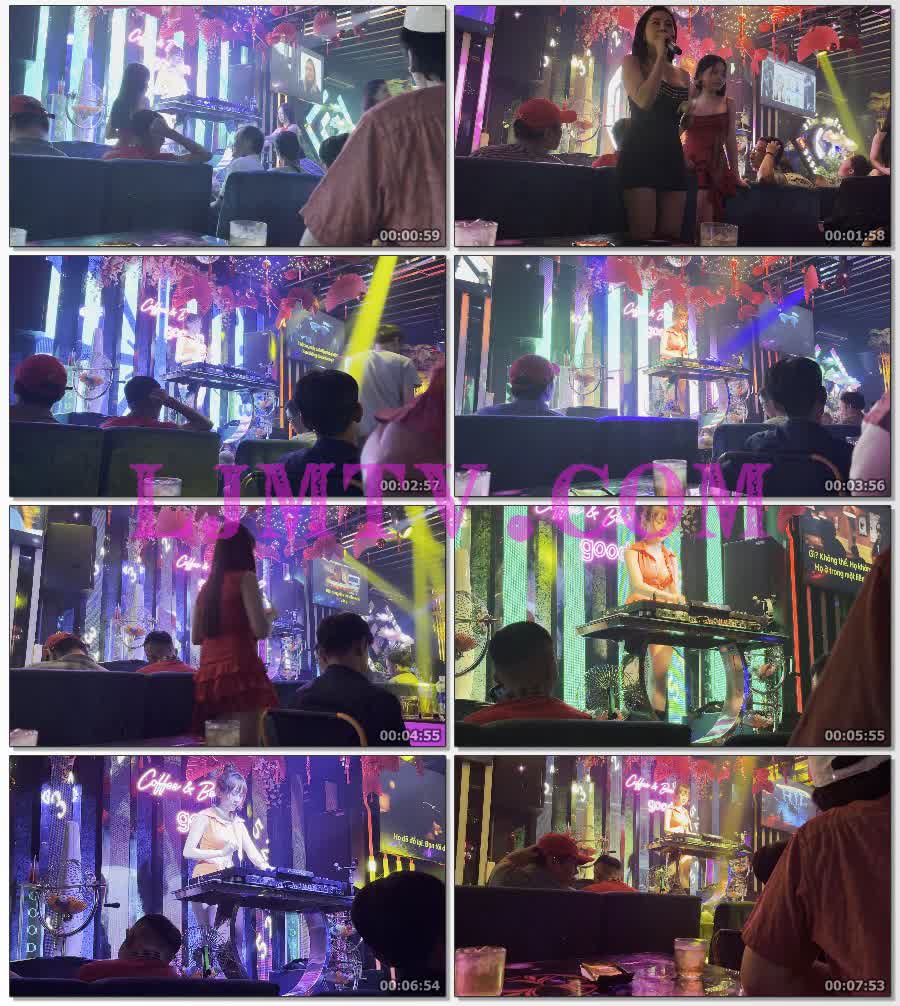 真实夜店之台上女DJ演出台下包臀裙舞女拉赞助-4K视频