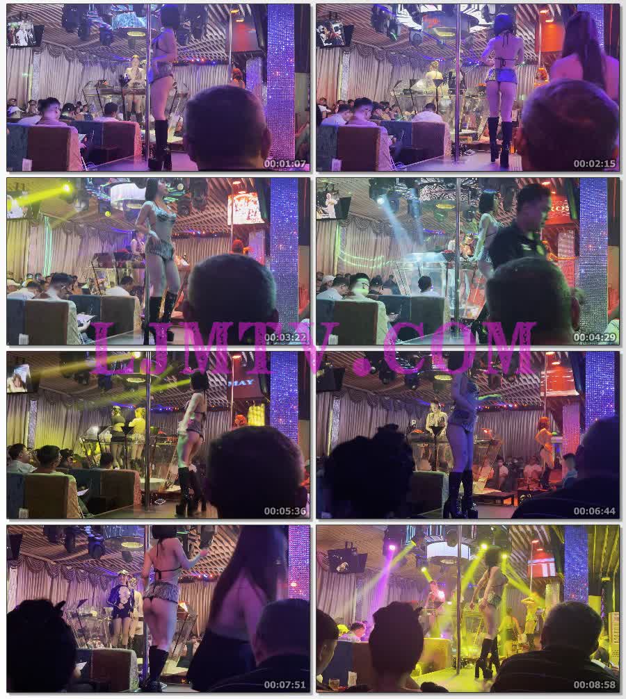 短发好身材小妹细链吊穗黑色比基尼皮草超短裙纹身黑皮靴钢管舞-4K视频