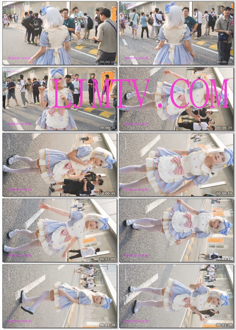 可爱白毛女仆cosplayメイドコスプレ广州漫展CICF2023