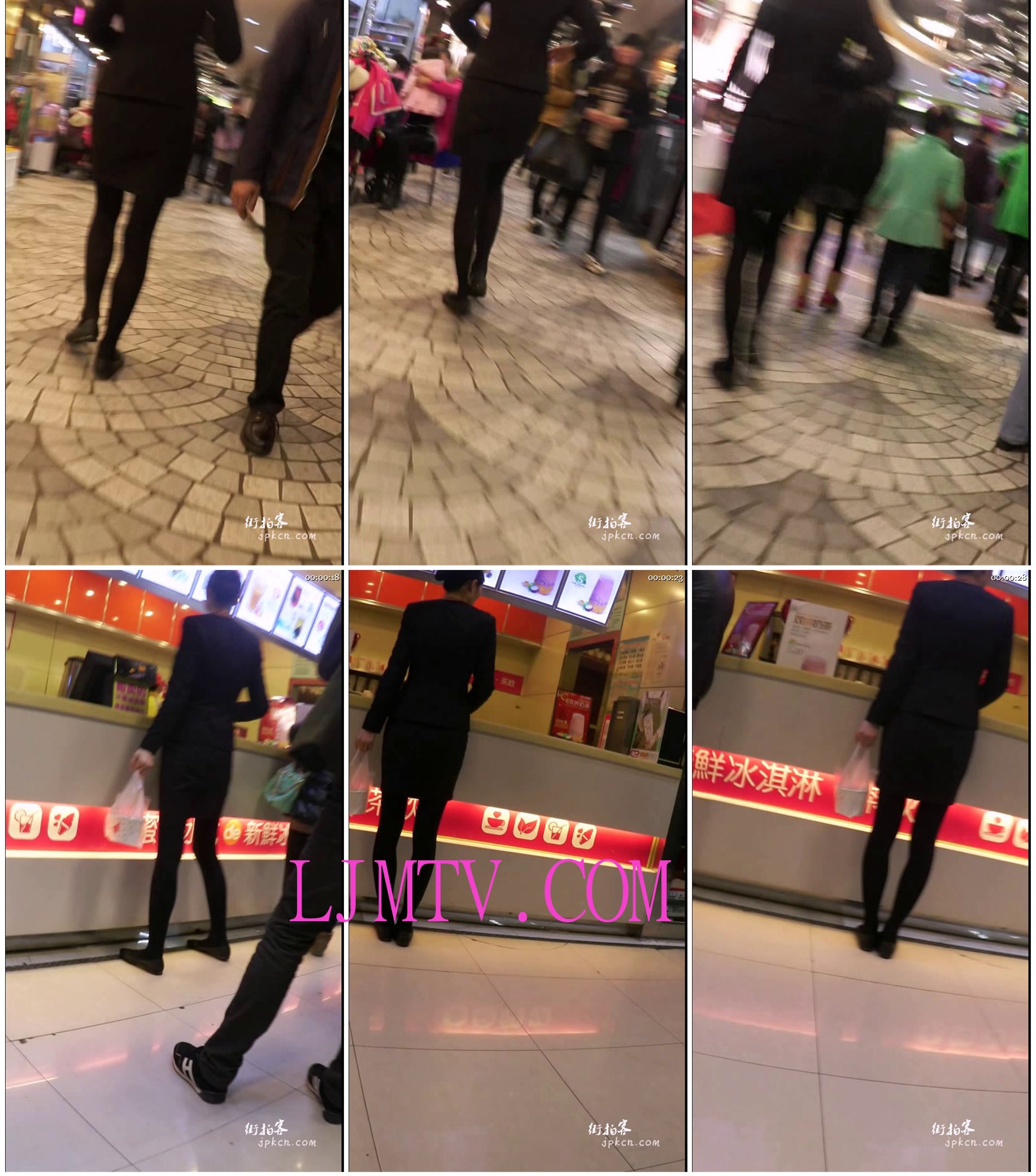 街拍客精选紧身裤热裤全集视频701-800-黑丝大长腿制服少妇02