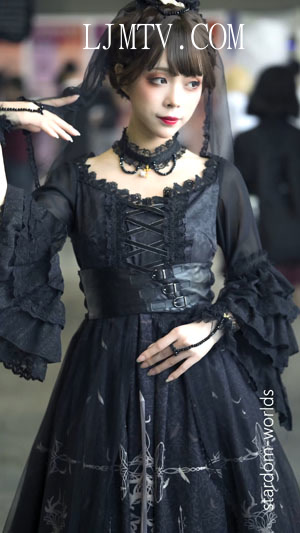 2020么多漫展黑色系洛丽塔美少女cosplayロリータコスプレ