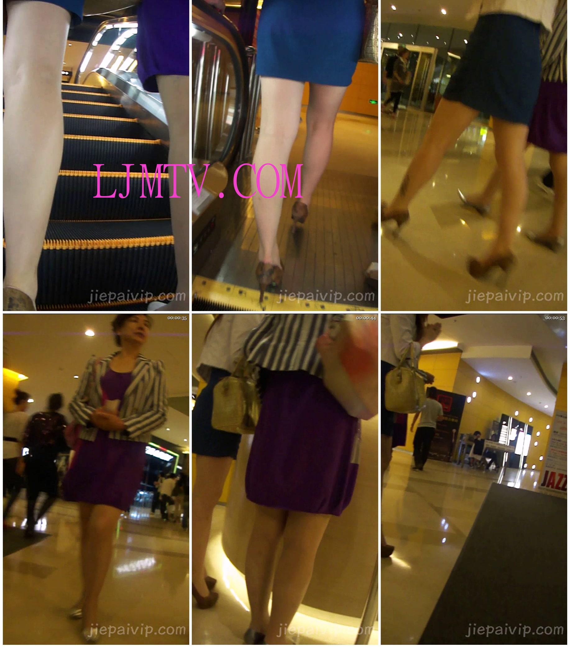 街拍VIP经典CD精选系列11季1-3-美嘉里的 蓝短裙肉丝棕高MM1