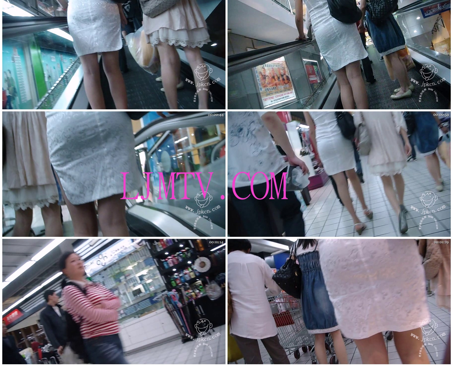 街拍客极品街拍视频JPP1-JPP217-透彻白旗袍少妇