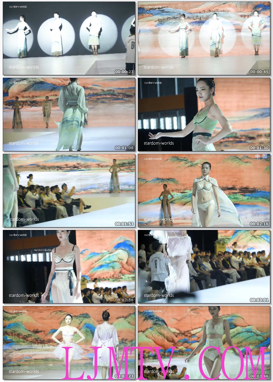 2023广州针博会开幕秀西维娅内衣秀国潮风走秀Show下着モデル