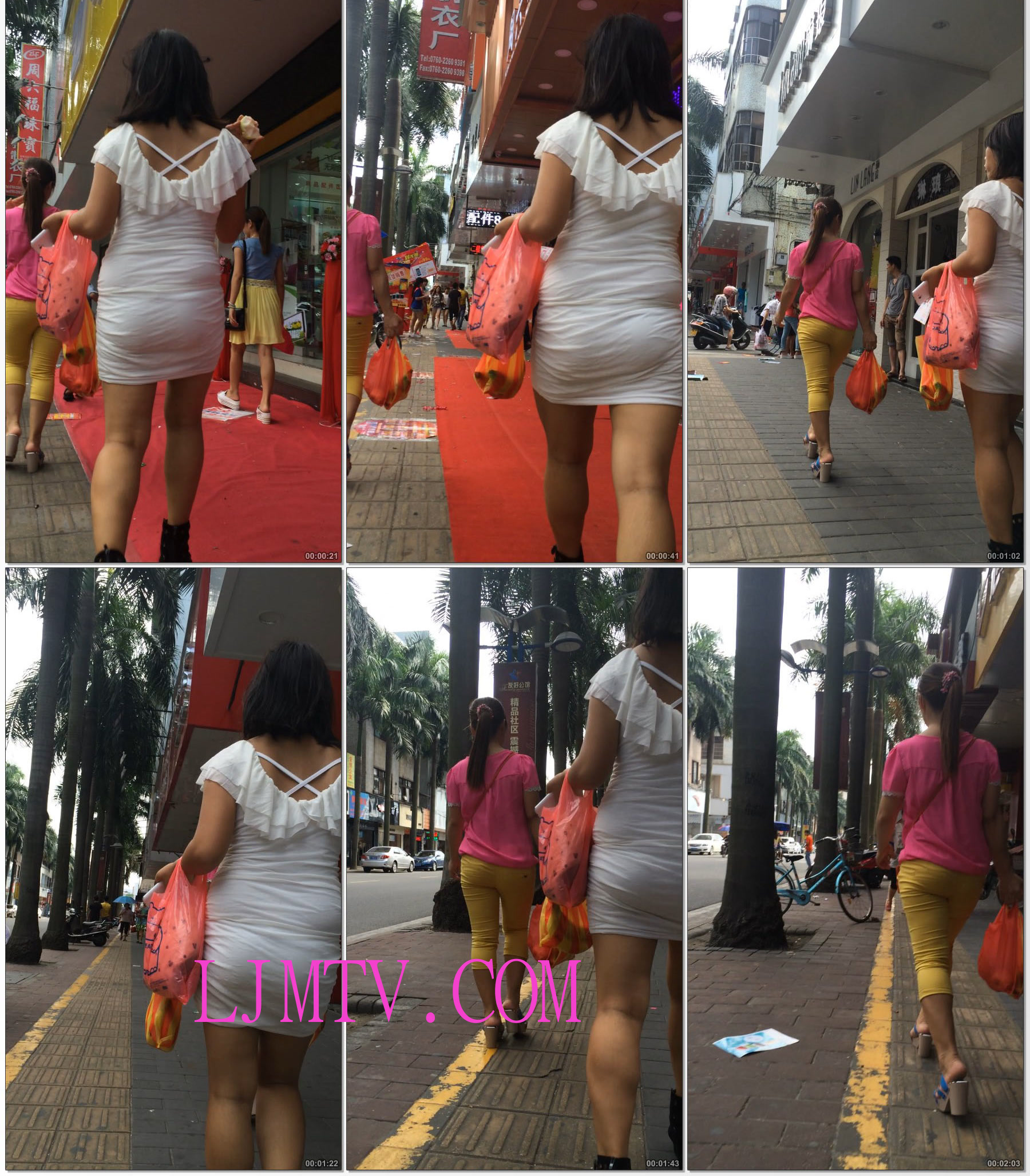 小龙大师精品街拍系列合集-紧身白裙少妇身材变形