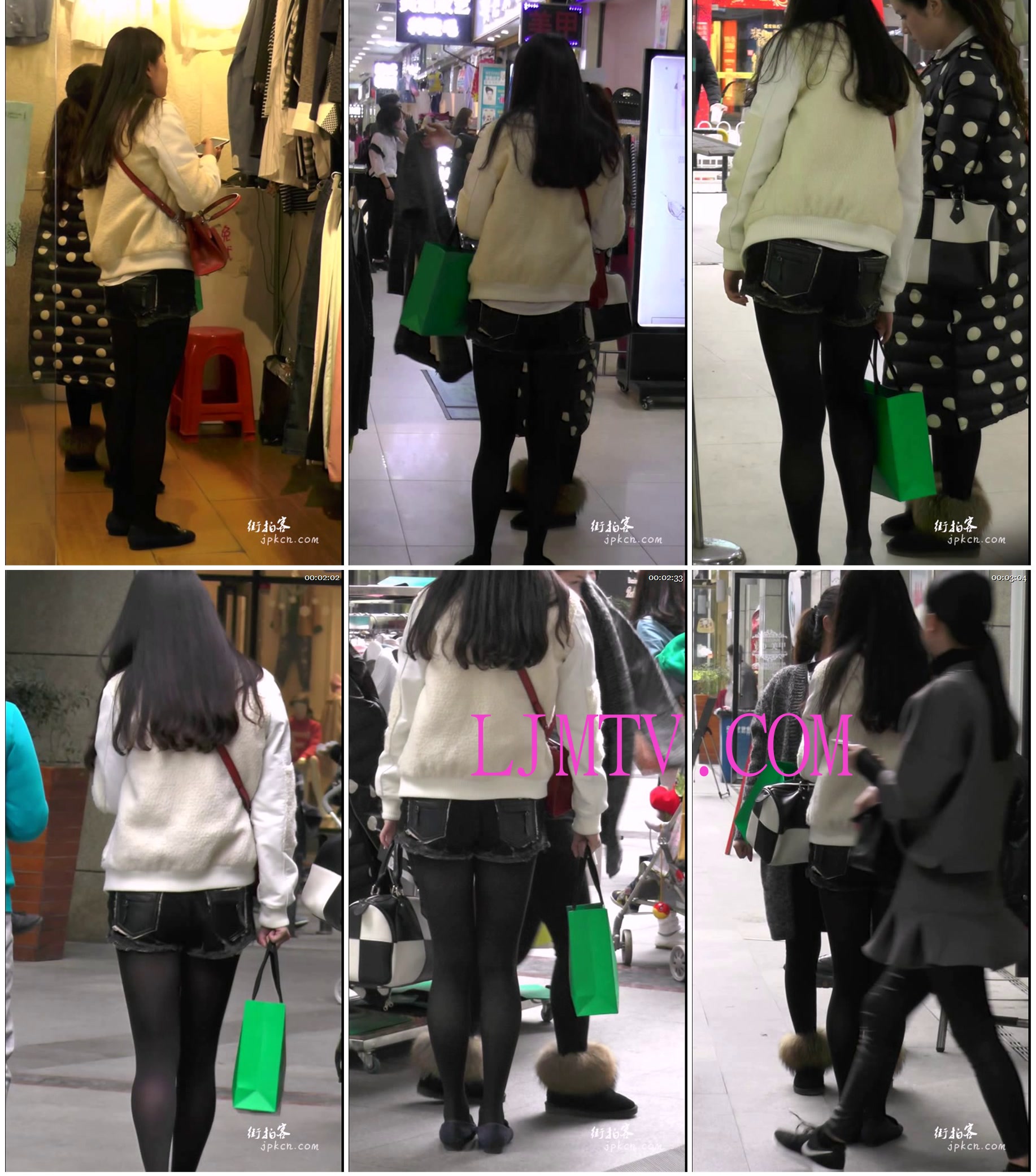 街拍客精选紧身裤热裤全集视频1001-1100-黑丝美腿少女